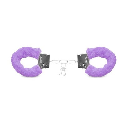 Simple Female Adult Handcuffs in Purple for Costume Theater Reenactment Bedroom