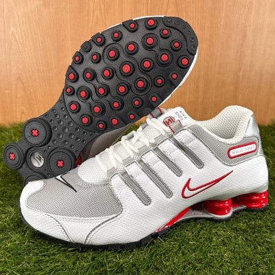 Nike Shox NZ White University Red Running Sneakers 378341-104 Men's Size 9
