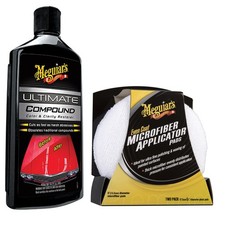Meguiar's Ultimate Compound 450ml Lackreiniger inkl. 2 Even Coat Polierschwämme