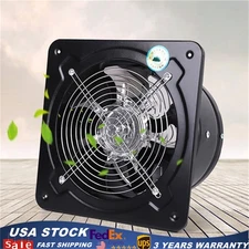 7" Super Quite Wall Exhaust Fan Bathroom Kitchen Garage Ventilation Vent Black
