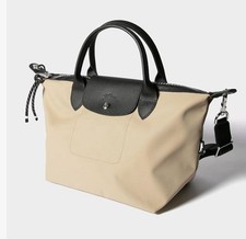 Longchamp Shoulder Bag Energy S size Nylon Beige New From Japan