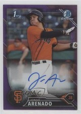 2016 Bowman Chrome Prospects Purple Refractor 97/250 Jonah Arenado Auto 0s55