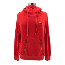 Aviator Nation Womens Medium Hoodie Ninja Pullover Red Logo Sweatshirt