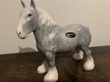 Coopercraft Ceramic Shire Horse Grey Made In England