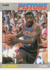 1987-88 Fleer #31 Joe Dumars Detroit Pistons