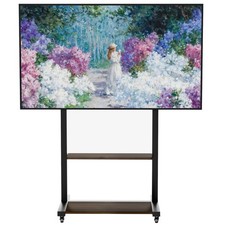 Rolling TVs Cart Height Adjustable TV Stand for 40-86 LCD LED Flat Panel Screen
