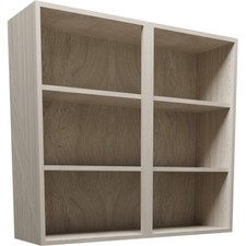 900mm High 1000mm Matt Oak Kitchen Wall Unit Without Doors Fully Assembled