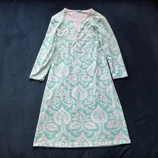 J. McLaughlin | Catalina Cloth Dress Floral Henley Sheath 3/4 Sleeve