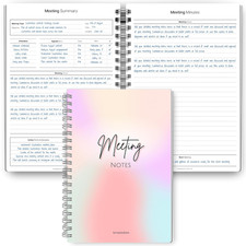 Meeting Minutes Note Taking Professional Notebook  Plan, Record and Track Actio