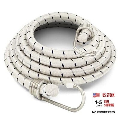 72-Inch Long Bungee Cords, Heavy Duty Bungee Straps with Durable 3 Pack White