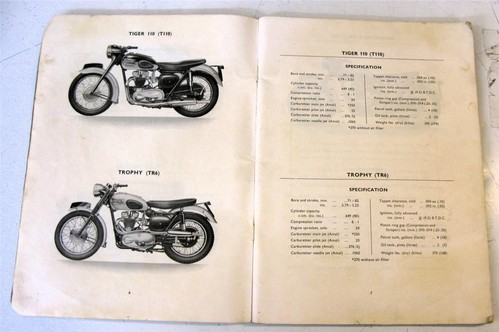 TRIUMPH Motorcycle Illustrated Parts List 1959 #487/59 Thunderbird Tiger Trophy - Picture 4 of 9
