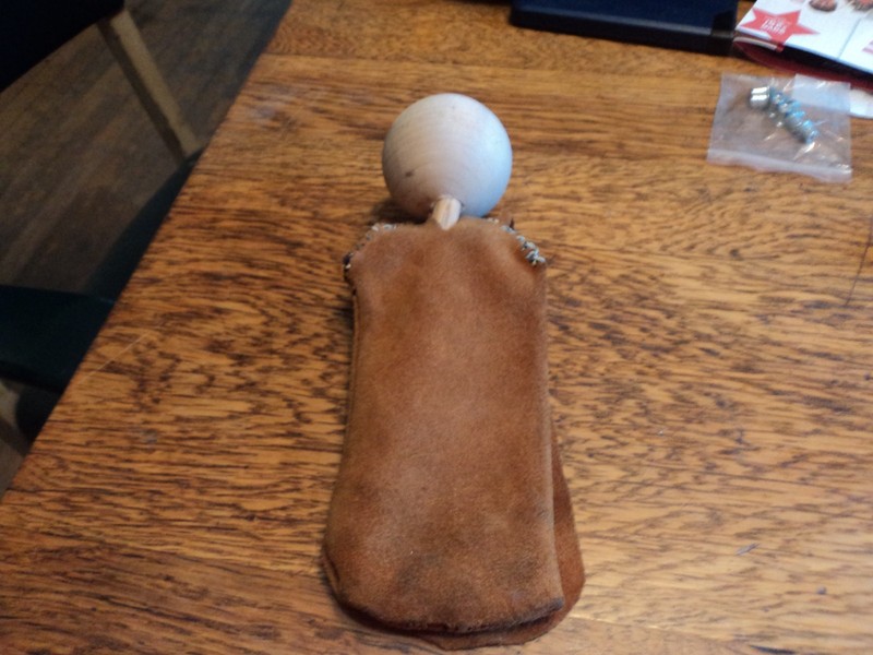 MUZZLE LOADER BALL STARTER and Leather SHEATH        GF