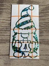 Tiny Christmas Gnome Winter Xmas Decal Sticker, Green Sparkle Vinyl