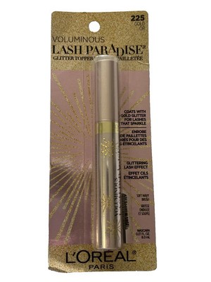 L'Oreal Voluminous Lash Paradise Glitter Topper Mascara 225 Gold Oro Sparkle NIP