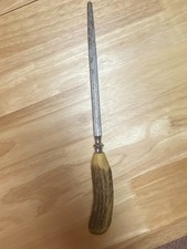 Kirk’s Sheffield Vintage Stag Antler Handle Sharpening Steel Honing Rod