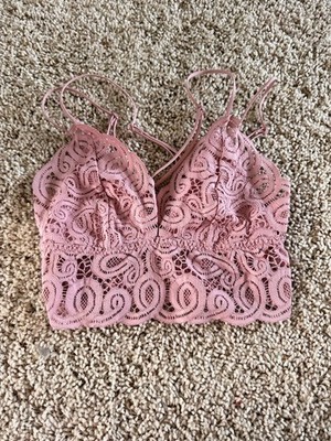 Victoria's Secret PINK Lace Bralette Dusty Rose Size XS