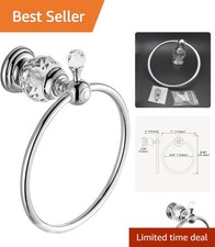 Stunning Round Polished Chrome Towel Ring - Perfect for Stylish Bathrooms