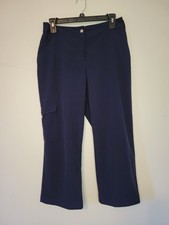 Women's Zenergy By Chico's Blue Cropped Athleisure Pants Size 0 4/6