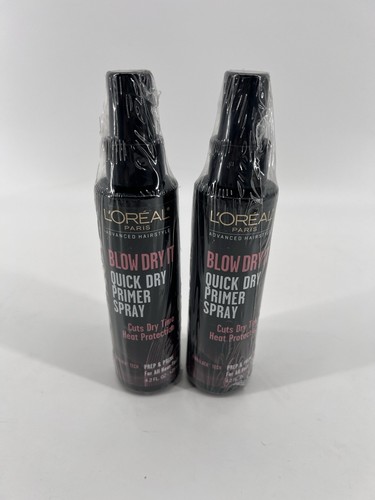 L'Oreal Paris Blow Dry It Quick Dry Primer Spray Discontinued NEW Lot of 2 4.2Oz
