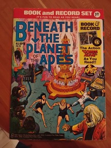 Vintage Beneath the Planet of the Apes Book and Record (Power Records)