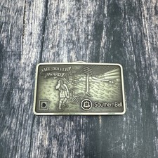 Vintage Southern Bell Safe Driver Award Belt Buckle
