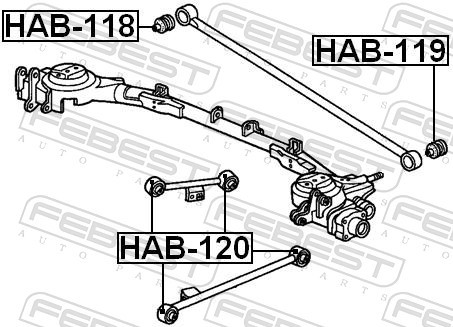 Fits FEBEST HAB-120 REAR ROD SILENTBLOCK HONDA HR-V GH4 2000-2005 EU  ⭐UK Stock⭐