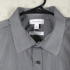 Calvin Klein Men's Long Sleeve Non-Iron Dress Shirt Infinite Cool Size Medium