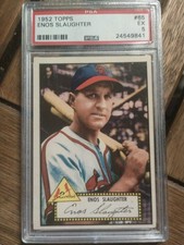 1952 Topps - Enos Slaughter #65 Red Back PSA 5 EX