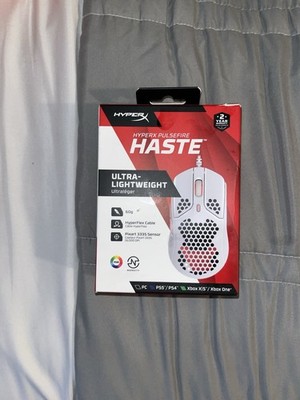 HyperX Pulsefire Haste Lightweight RGB Gaming Mouse PF001 (White,Pink) Brand New
