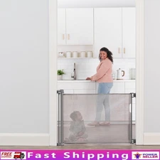 Retractable Safety Gate Baby Gate Mesh Barrier Extra Wide Adjustable Dog Gate US