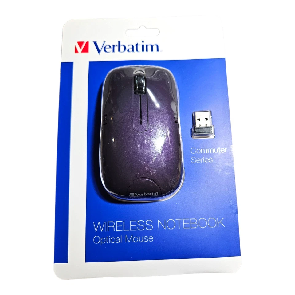 Verbatim Wireless Notebook Optical Mouse - Purple - 99781 w/ 2.4 GHz USB dongle - Image 2 of 4