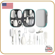 Infant Grooming Kit with Hair Brush, Comb, Nail Clippers Nasal Aspirator Bab