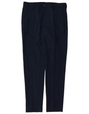Zara Mens Slim Suit Trousers EU 40 Medium W31 L32 Navy Blue Polyester ZR04