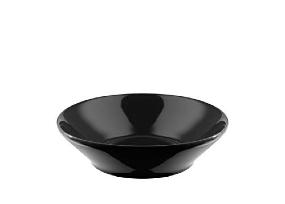 Alessi Tonale | DC03/2 B - Set di 4 Piatti Fondi in Ceramica Stoneware, Nero - N