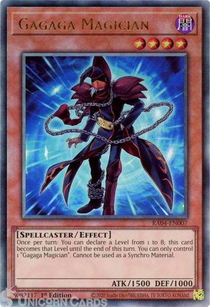 RA04-EN007 Gagaga Magician : Ultimate Rare 1st Edition Mint YuGiOh Card