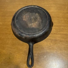 Vintage Cast Iron Skillet Heat Ring 9” No 6 Pan  #6 Double Pour Unmarked