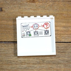 LEGO City White Panel 1x6x5 Bulletin Board & Map Inset ref 59349pb180 Set 60139