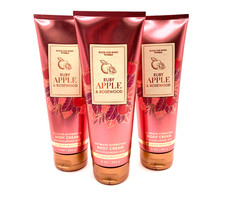 Bath  Body Works Body Cream Ruby Apple Rosewood 8oz Each Bundle