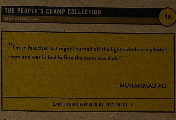 Muhammad Ali PSA 10- 2021 Topps Tribute Set ‘I Am So Fast That…’ -The Greatest view 7