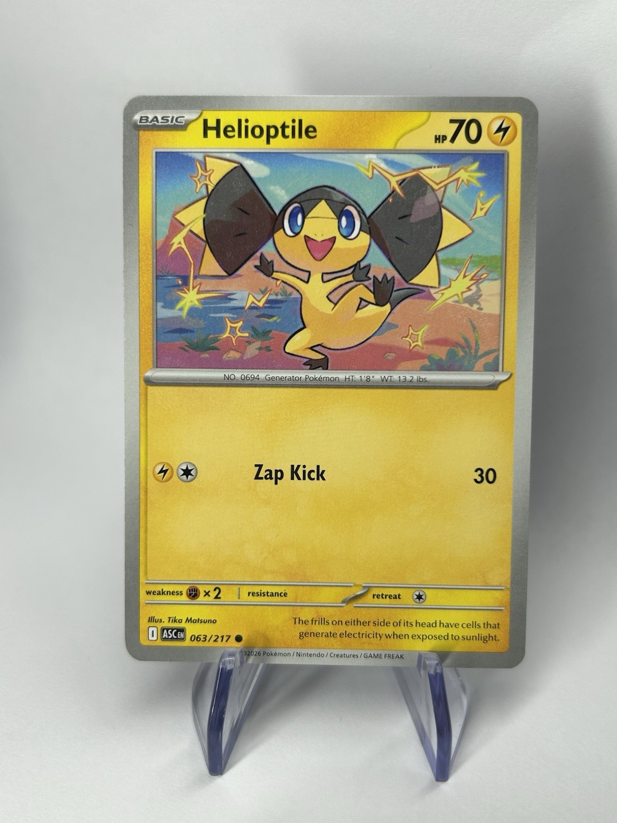 Helioptile 63/217 Regular Ascended Heroes Pokémon NM