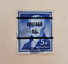 USA Stamp. James Monroe 5 cent overprint 1954 onwards