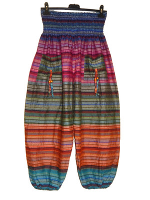 Haremshose 36-42 Yoga Pumphose Hose Aladin Ali Baba Hippiehose Quasten Bohamian