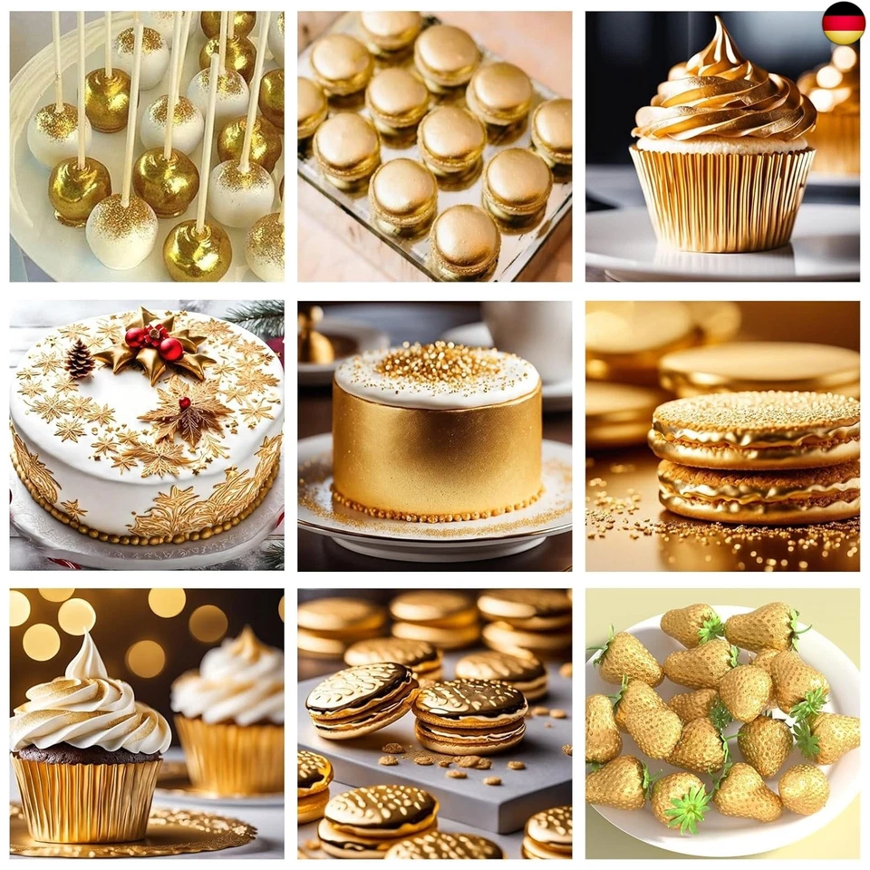 Essbarer Glitzer Spray Gold 10g, Wwtop Lebensmittelfarbe Glitzer Essbares - Bild 4 von 4