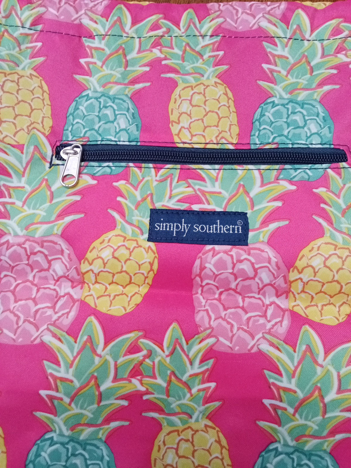 Simply Southern Draw String Backpack Pineapple - image 5