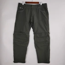 Kuhl Pants Men's 38x30 Liberator Convertible Stealth Green Hiking Outdoor Zip-Of