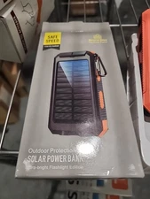  Solar Power Bank Qi Portable Charger 10000mah External Battery