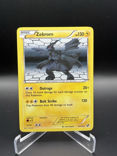 Pokemon TCG Zekrom Black and White Holo Card 47/114 Rare