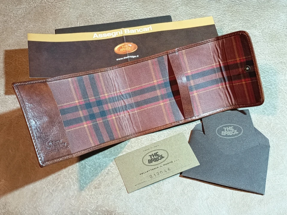 Porta Assegni The Bridge In Pelle,Nuovo Con Scatola Originale - Immagine 3 di 4