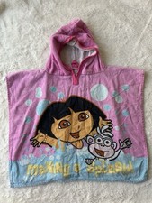 Y2K Nickelodeon Dora The Explorer Boots 2008 Kids Hooded Bath Towel Ages 2-4