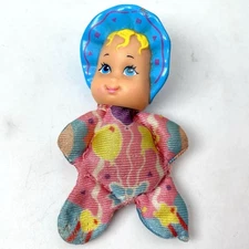 Vintage 1989 Lewis Galoob So Small Babies Balloons Mini Baby Doll Blue Bonnet